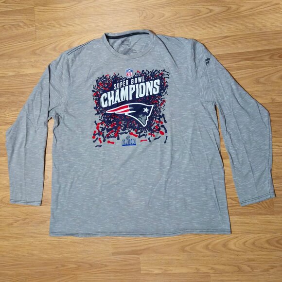 New England Patriots Super bowl 53 Long Sleeve Official Fanatics Brand mens 2XL - Picture 1 of 9